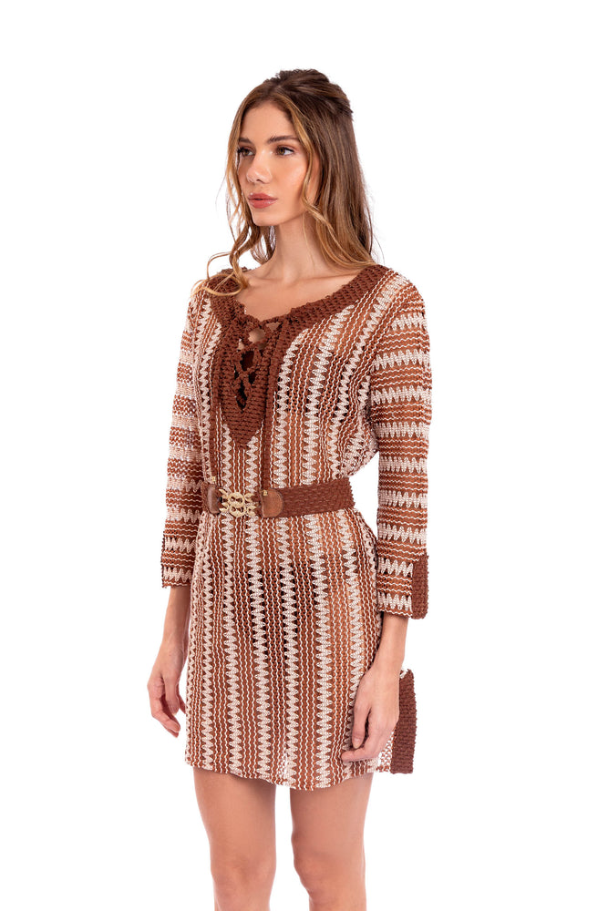 HIPPIE CHIC TUNIC - STRETCHY MOCHA