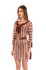 HIPPIE CHIC TUNIC - STRETCHY MOCHA