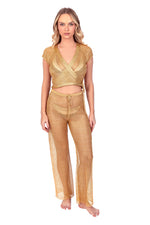 BAILARINA TOP / METALLIC PANTS - DUBAI