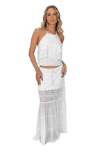 FUNKIE / LONG RUFFLE SKIRT - IVORY