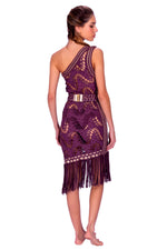 ONE SHOULDER DRESS - MARSALA