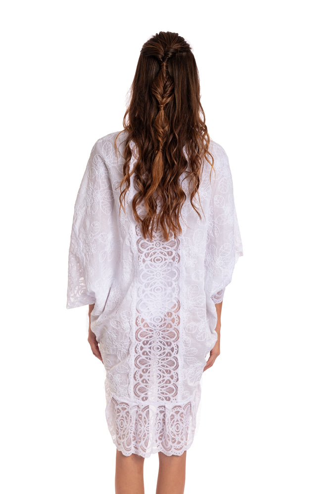 LACE KIMONO - WHITE